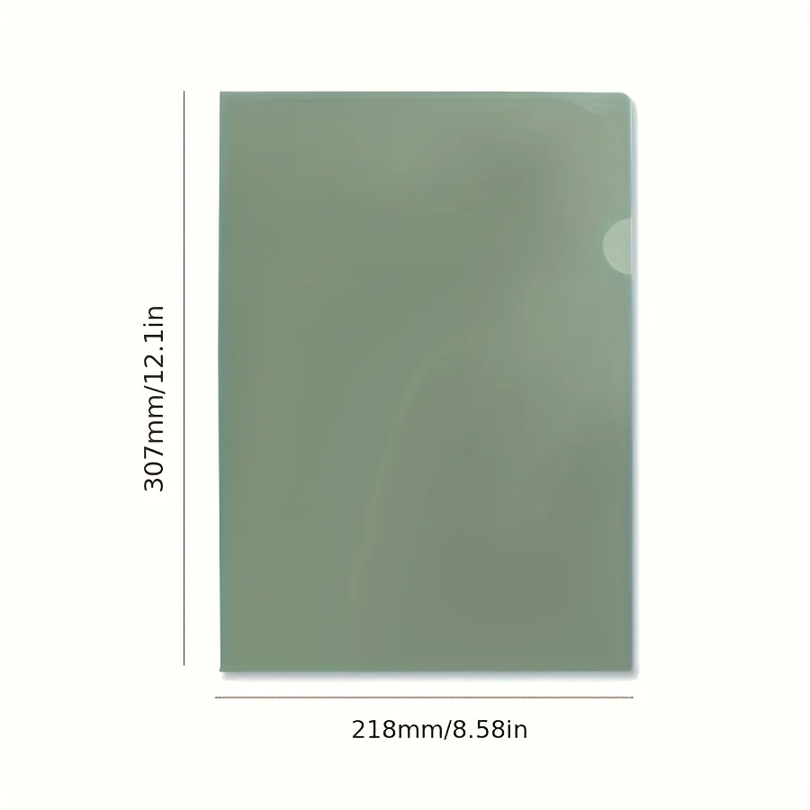 5-Pack A4 Gradient Green PP Plastic File Folders |Thick Office Organizer for Single Page Storage,Home and Office Document Holder view 6
