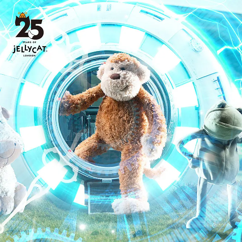 

Оригинальная мягкая игрушка Jellycat Bashful Jungle Monkey из Великобритании, большая, очень мягкая, плюшевая, для малышей, успокаивающая игрушка-компаньон, подарок для детей