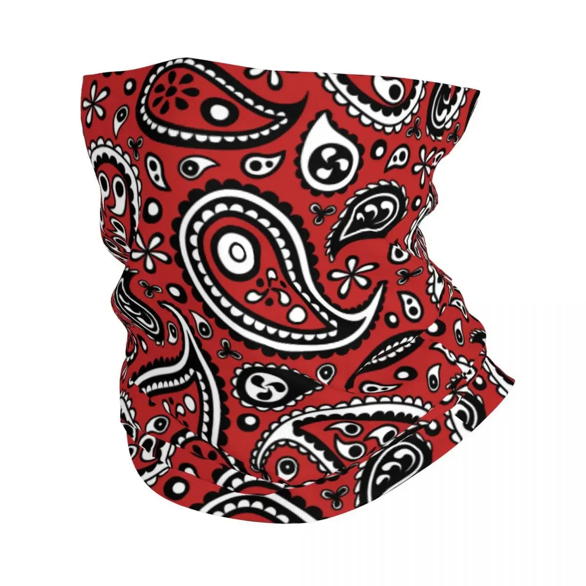 

Fashion Paisley Bandana Neck Cover Printed Bohemian Art Floral Balaclavas Wrap Scarf Warm Cycling Hiking Unisex Adult Breathable