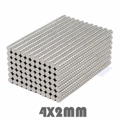 200Pcs 4x2 mm Neodymium Magnet N35 Super powerful neodymium magnets Small Round Magnetic Magnets Imanes Aimant Disc 4mmx2mm