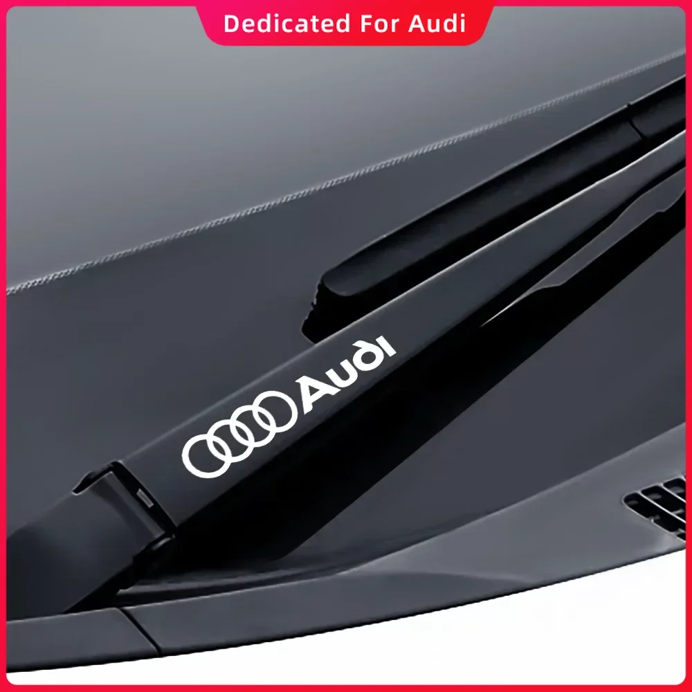 4 шт. декоративные наклейки на дверную ручку автомобиля, наклейка на стеклоочиститель, автомобильные аксессуары для Audi Sport A4 B7 B8 B9 A3 8P 8V 8L A5 A6 C6 C5 C7 A1