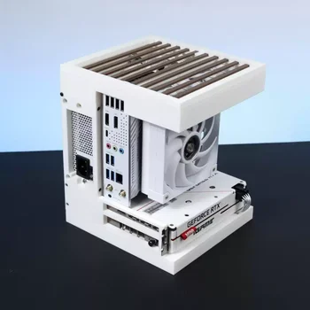 Mini ITX Tower PC Case – Tempered Glass Panoramic Compact Desktop Chassis