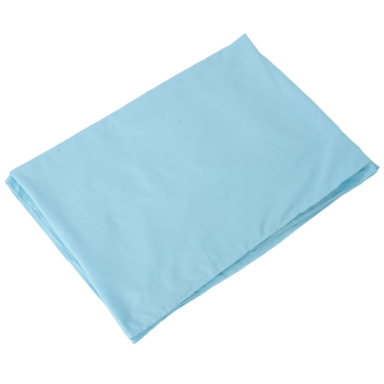 Blue Solid Color Bed Sheet 180x250cm Soft Breathable Wrinkle Resistant Polyester All Season Home Hotel Hospital