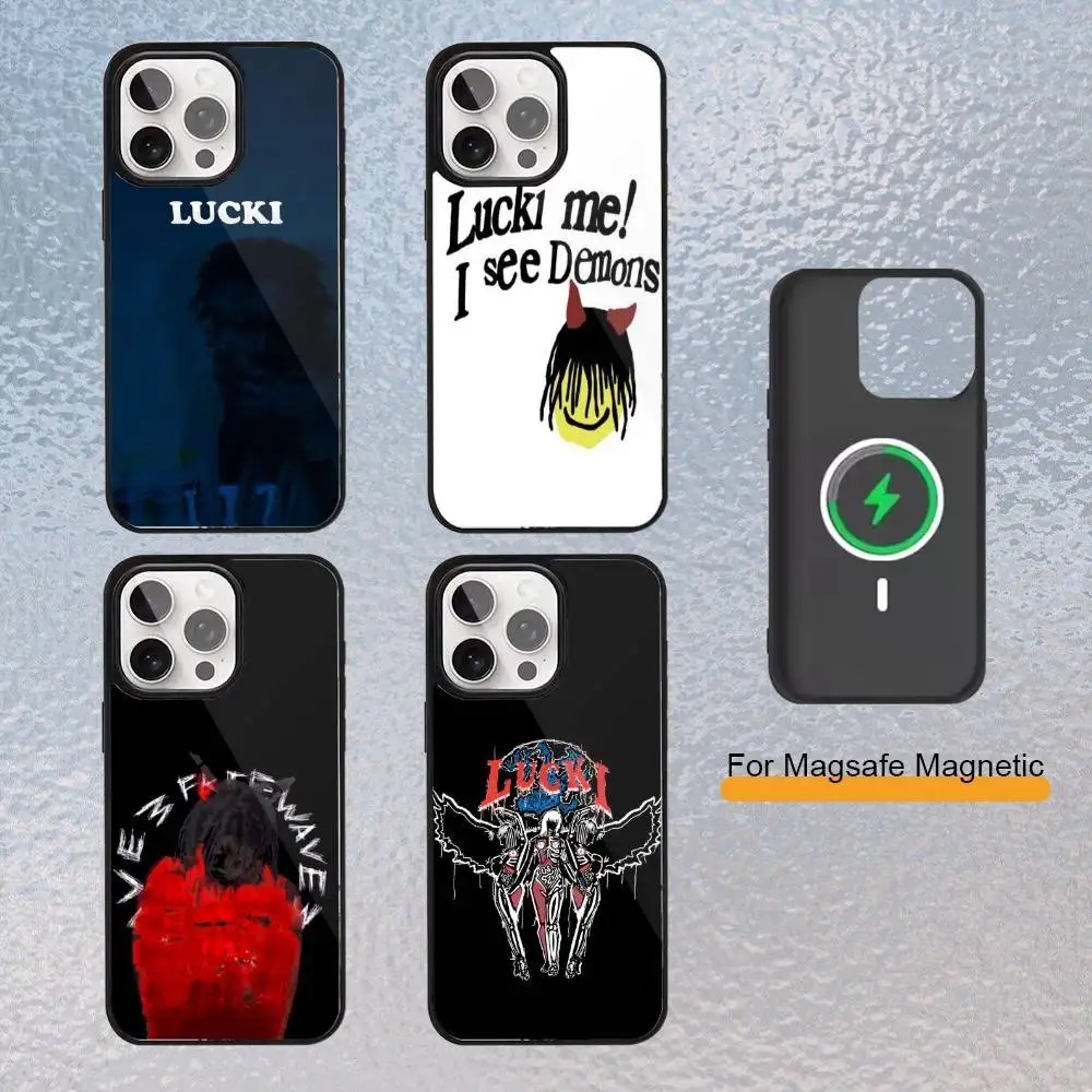 

Lucki Rapper G-Gemini Phone Case for iPhone 17,16,15,14,13,12,11 Plus,Pro Max Magnetic Wireless Charging Cover