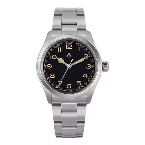 Militado ML08 Vintage Quartz Watch VH31 Movement Double Sapphire Crystal C3 BGW9 Luminous 10Bar Waterproof 38mm Military Watch