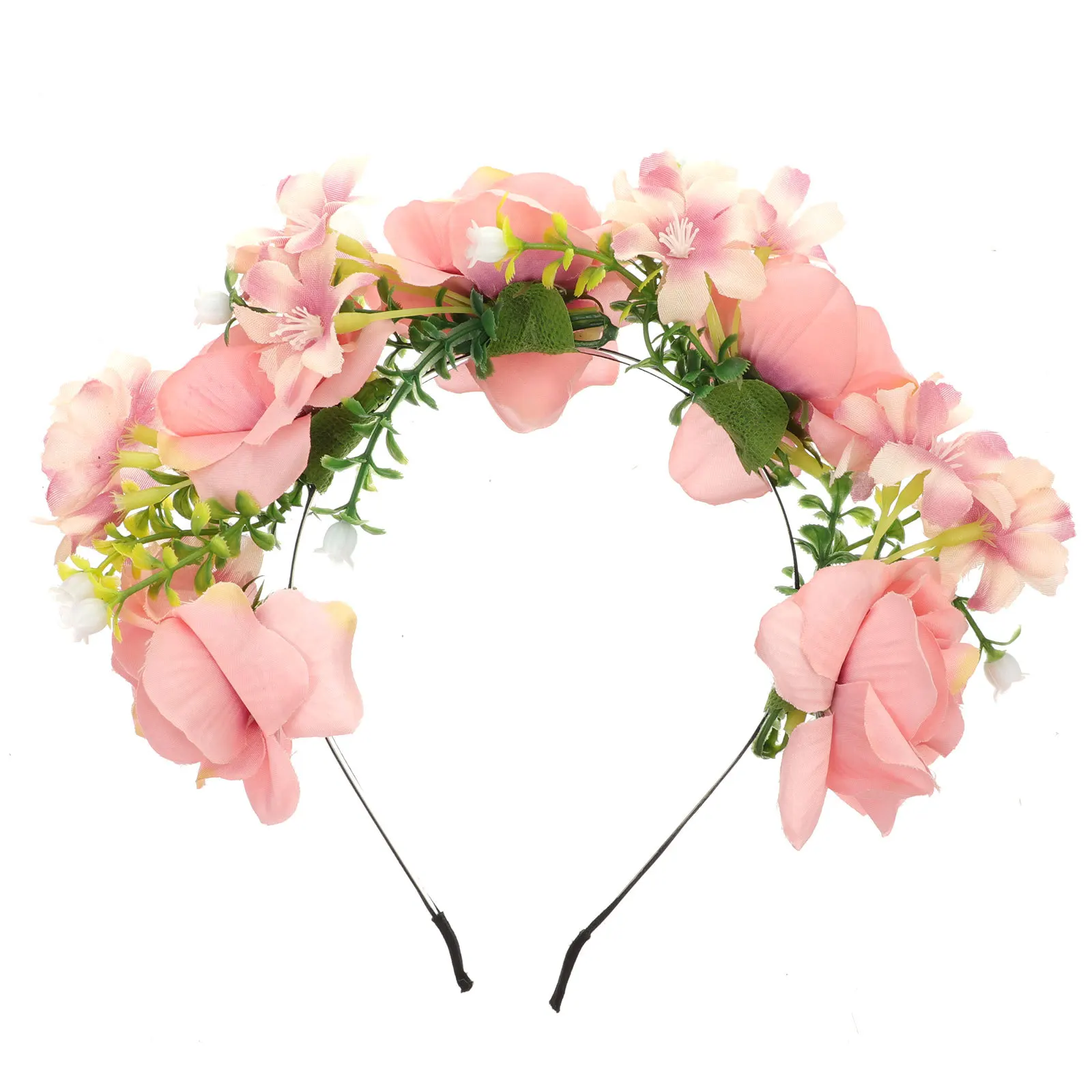 

Imitation Rose Cloth Flower Hairband Floral Headwear Durable Party Festival Headdress Christmas Hair Hoop Costume Accessory