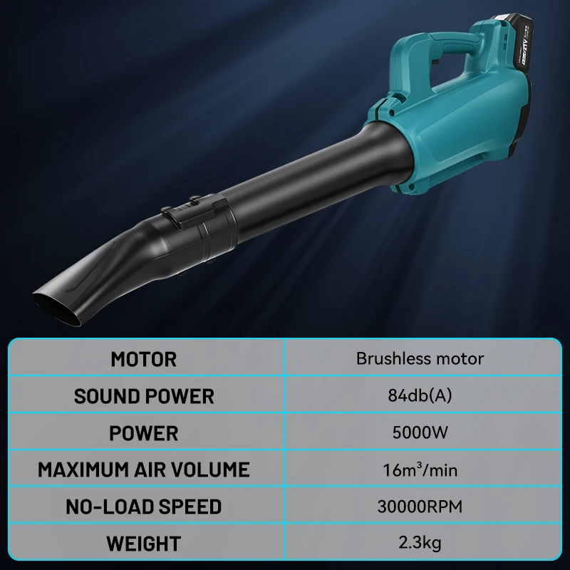 5000W Brushless Electric Air Blower Cordless Leaf Snow Dust Blowing Powerful Tool For Makita 18V Battery Pin for Lawn Care