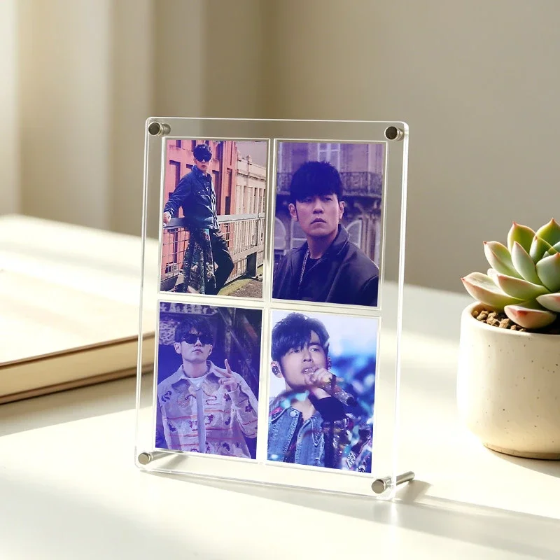 yesThickened 1-12 Grid 3 Inch Acrylic Photocard Display Frame, Kpop Idol Card Polaroid Photo/Star Card Holder