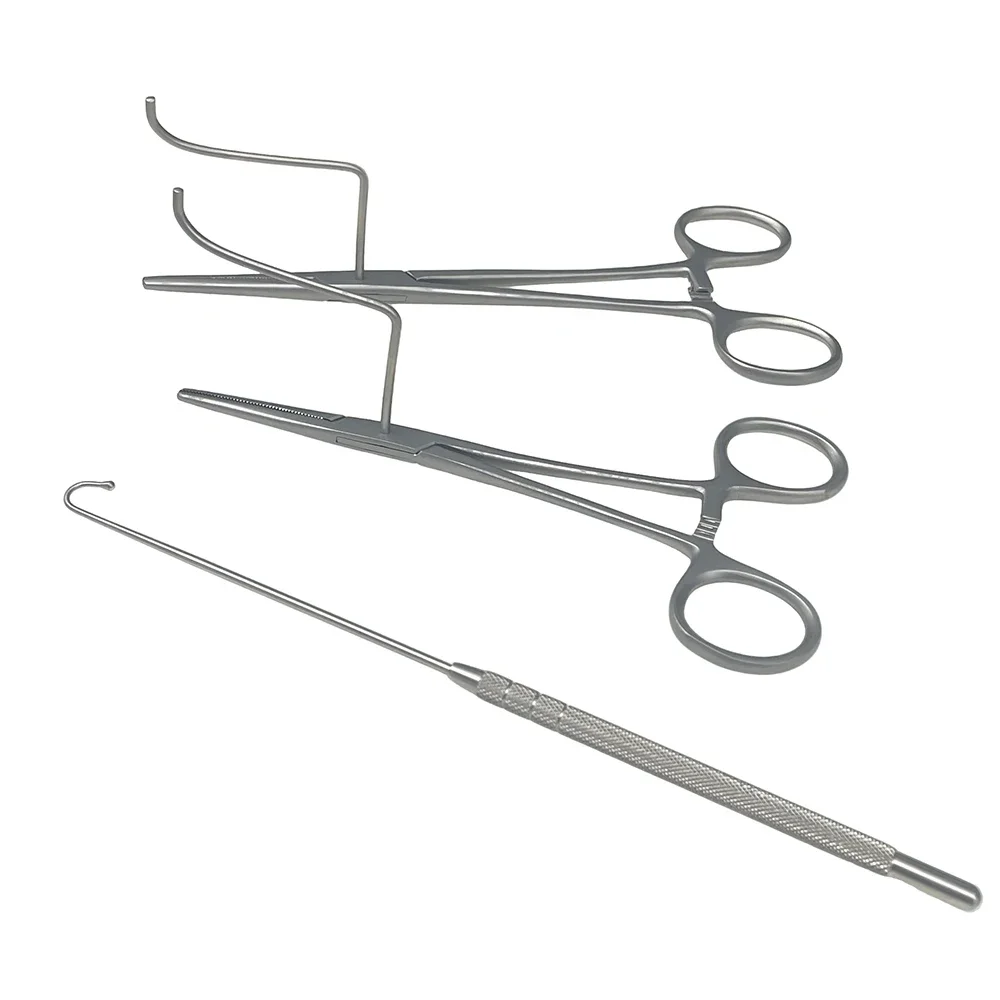Animals Cat Dog Stainless Steel Ovarian Clamps for Pet Animal Spay, Fixation & Surgical Sterilization Instrument Tools Supplies