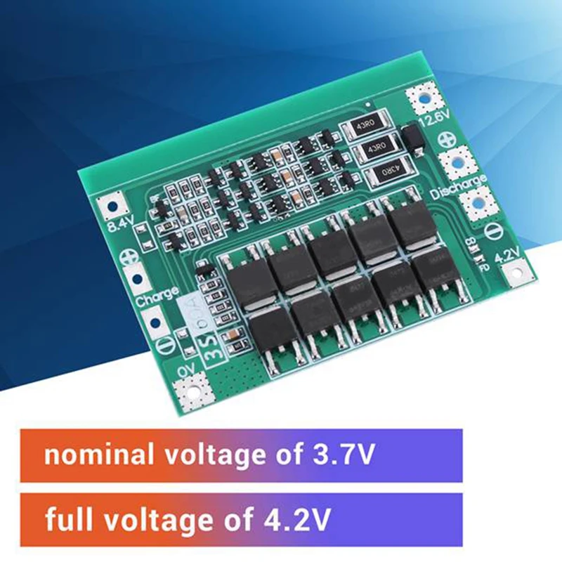 5 Pcs 3S BMS 11.1V 12.6V 18650 Lithium Battery Protection Board With Balanced Version For Drill Motorcycle Battery