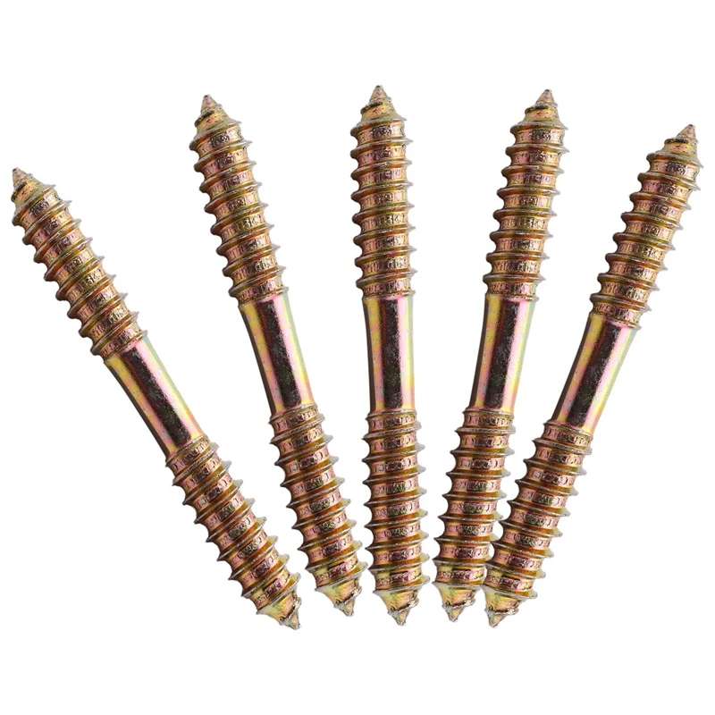 M8 X 70Mm Double Ended Wood To Wood Furniture Fixing Dowel Screw 10Pcs Promotion
