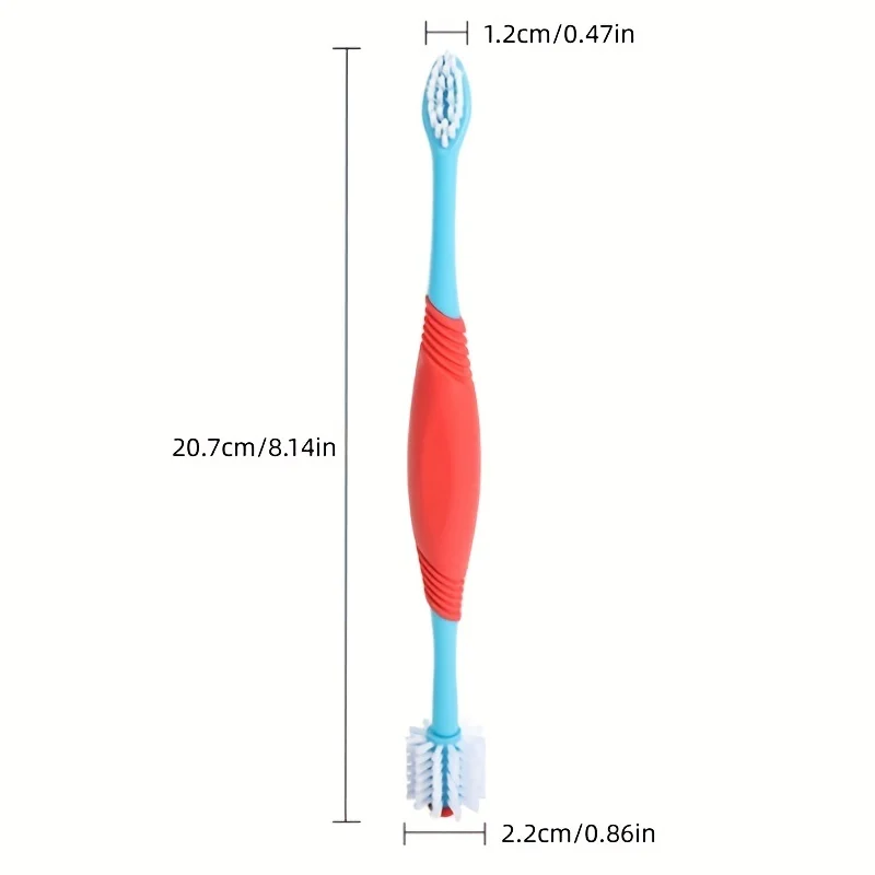 Dogs Toothbrush Double Headed Brush With Different Head Shapes At Both Ends Animal Cat Dog Teeth Cleaning Pet Supplies