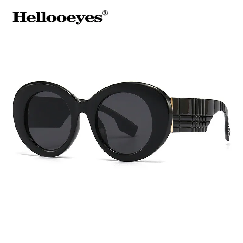 Oversized Round Sunglasses Women 2023 Luxury Brand Vintage Stripe Punk Sun Glasses For Men Fashion Eyewear UV400 Goggle Shades