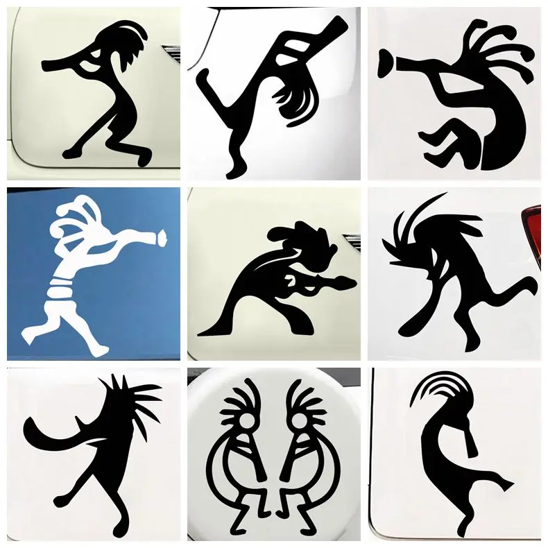 Diy kokopelli Carbon Sticker Cover Scratches Cartoon Window Decal For Motorcycle Vw Bmw E46 Ford Focus