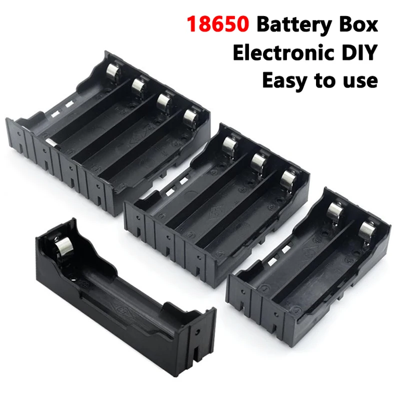 New 18650 Battery Holder 1X 2X 3X 4X 18650 Battery Box Case 1/2/3/4 Slot Batteries Container Hard Pin ABS 18650 Power Bank Case