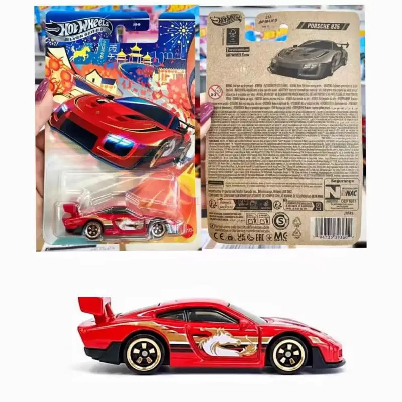 Pré vente Hot Wheels Jnf49-La10 2026 année chinoise du cheval édition limitée modèle moulé sous pression Porsche 935 Collection jouet voiture cadeau