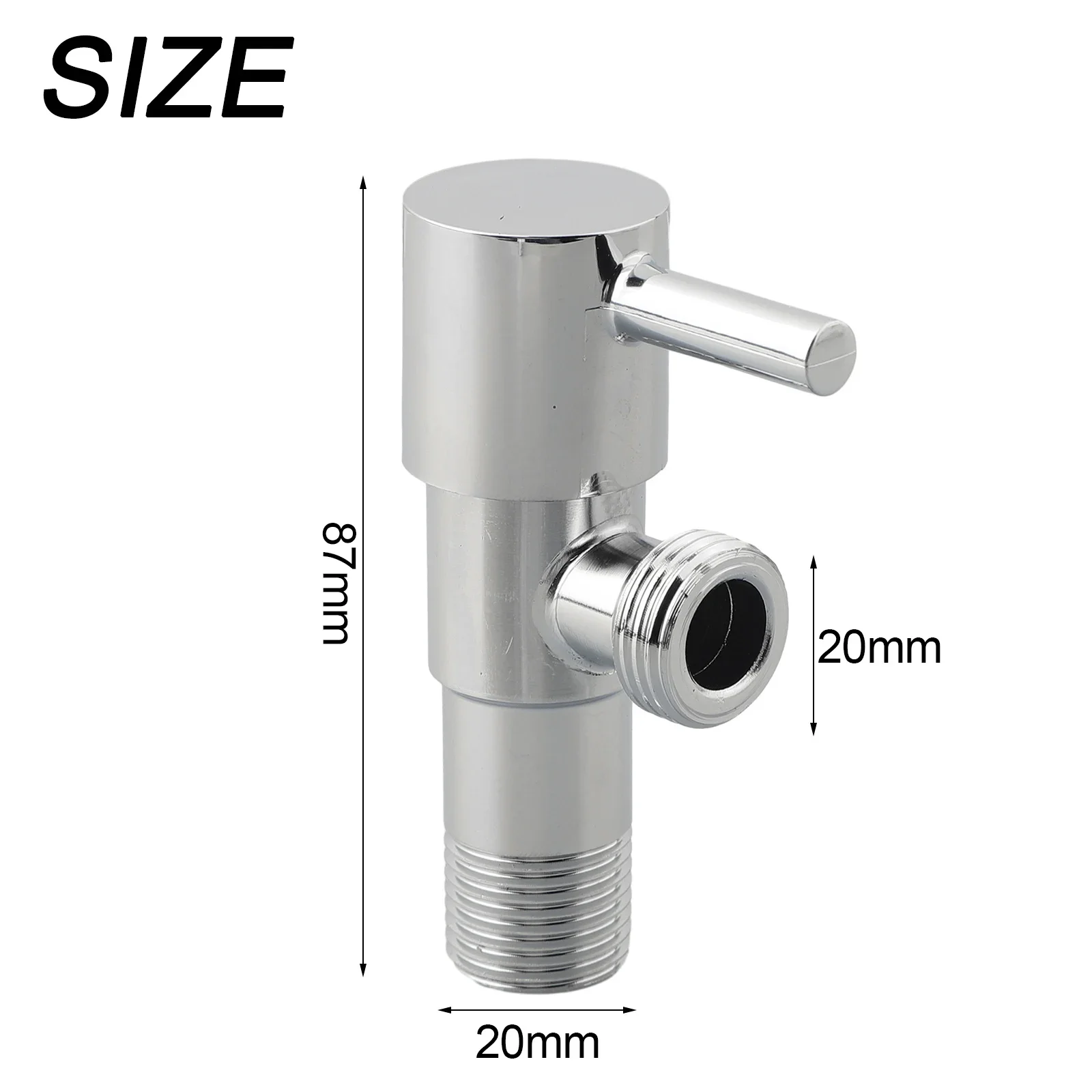 Convenient Stainless Steel Faucet Triangle Valve Wall Mounted Inlet Water Stop Valve for Water Heaters Toilets and Washbasins