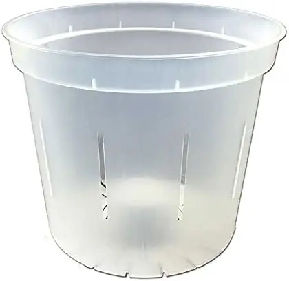 6 inch Orchid Pot - Slotted Clear Orchid Pots - 6 Pack