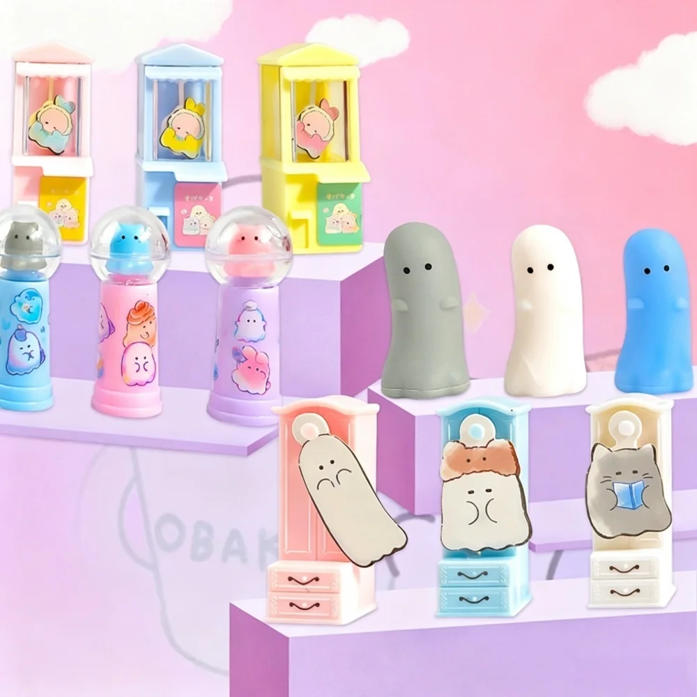 Cute Pencil Caps Creative Pencil Top Pencils Tip Protector Cover Ghost Shape Pencils Caps Extender School Supplies Students Gift