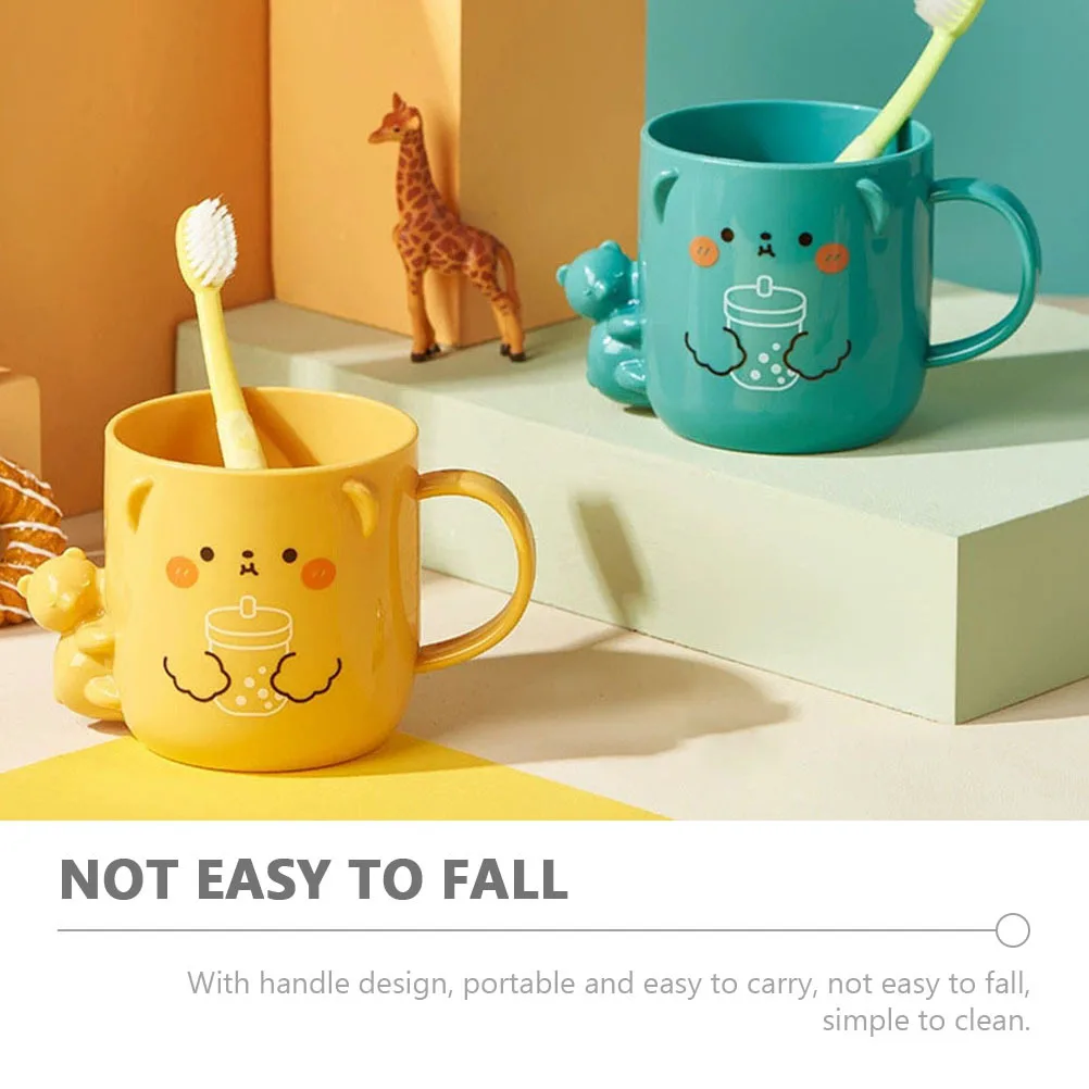 

2 pcs Mouthwash Toothbrush Cup For Cute Plastic Toothbrush Cup Durable Portable Bathroom Organizer Storage