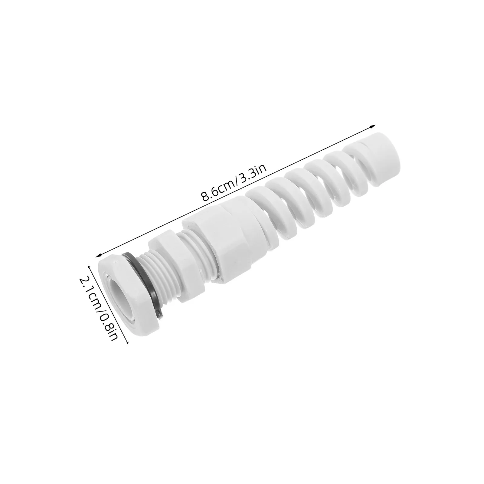 10Pcs Adjustable Spiral Cord Grip Strain Relief Joint Waterproof Cable Gland for LED Light Control Panel Junction Box Automotive
