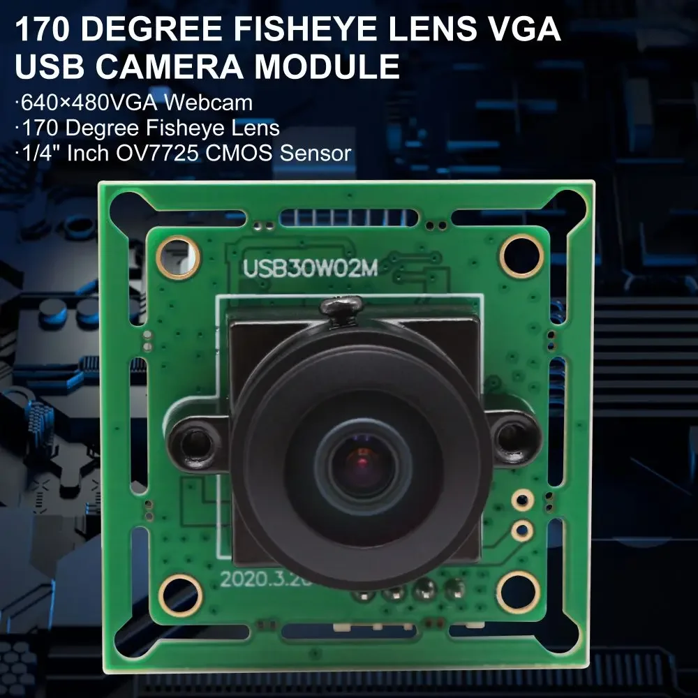 

Hot Sale ELP 0.3MP Fisheye Camera Wide Angle 60fps 640X480 VGA Mini Industrial UVC Camera Board For Robotics Camera Free Driver