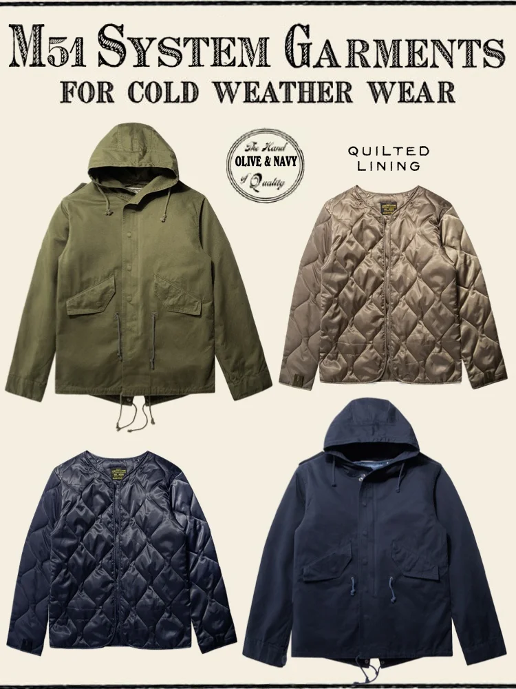 

American Retro Ama i Coat with Inner Mid-Length Fi Tail Cotton Jaet Utili Military Sle Hooded Zipper Closure