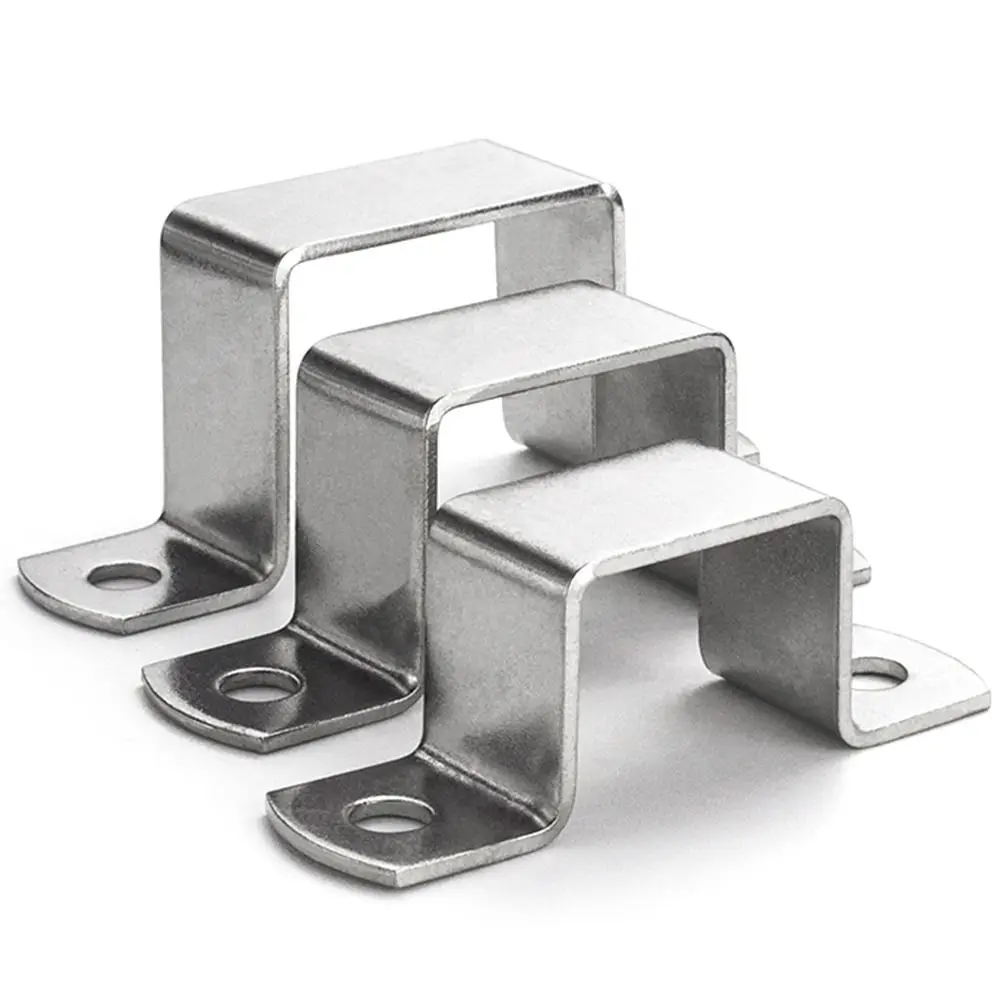 304 Stainless Steel Thickened Square Rectangle M-shaped U-shaped Horseback Tube Saddle Clip Buckle Throat Hoop Ohm Tube Card