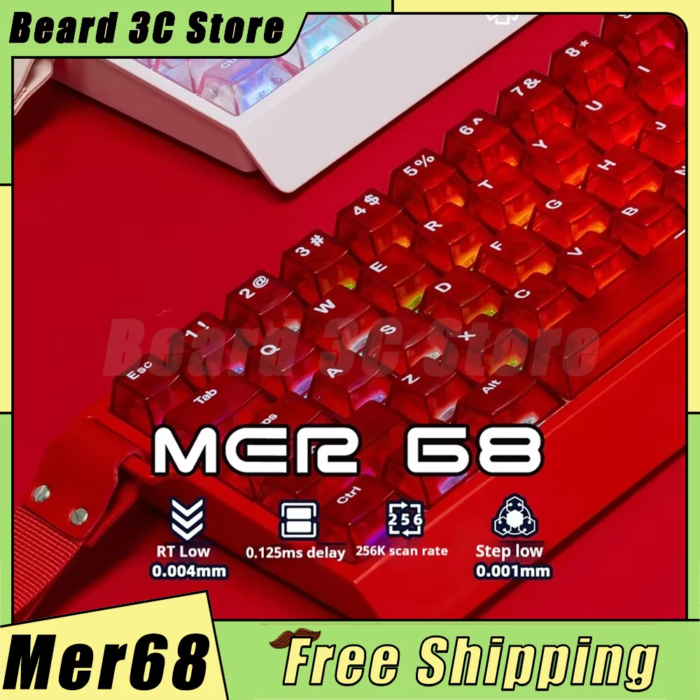 

Carotmas Mer68pro Magnetic Switch Keyboard Wired Mechanical Keyboard 68Key 8000Hz RT0.004mm Low Delay Gaming Keyboard Gamer Gift