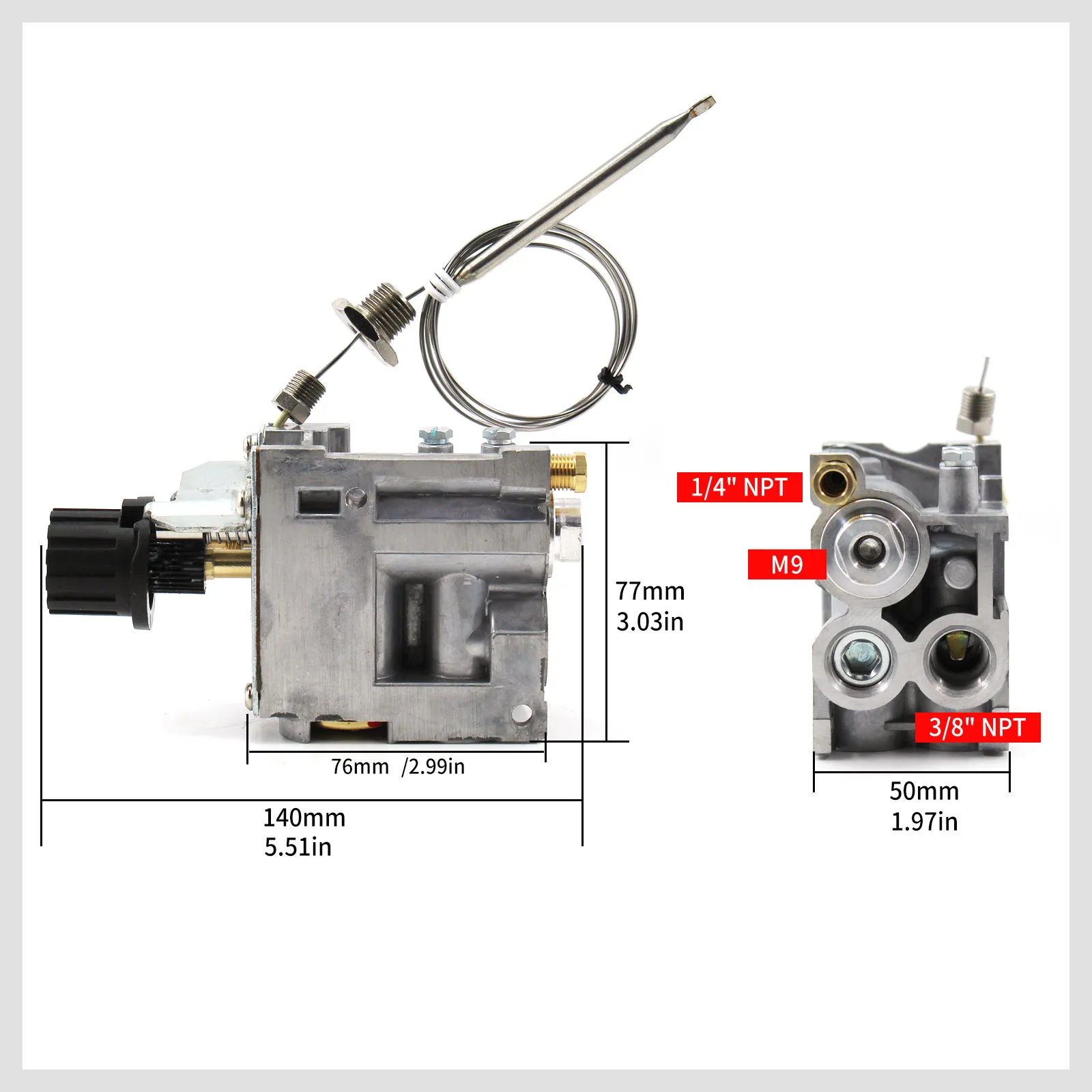 Replace of Eurosit Thermostat Valve 630 Gas Control Valve 110-190 Celsius For Gas Stove