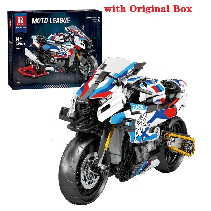 

Оригинальный подарочный набор на Рождество и день рождения: высококачественный конструктор MOTO Heavy Motorcycle Building Blocks MOC 99040, модель высокоскоростного гоночного автомобиля