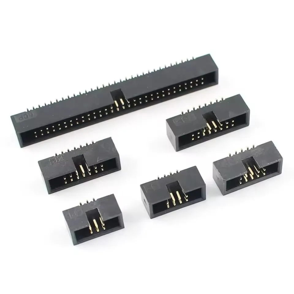10 قطعة 1.27 مللي متر الملعب 6 8 10 12 14 16 20 26 30 34 40 50 60 دبوس SMT SMD ذكر محاط صندوق رأس IDC موصل