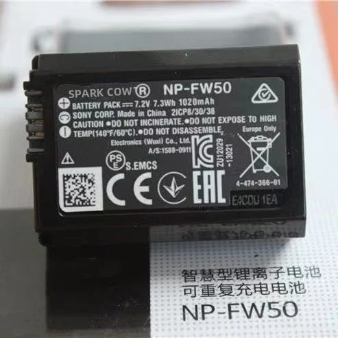 Original NP-FW50 NPFW50 FW50 Camera Battery For Sony A6000 α6000 A6400 A5000 A6300 A7M2 A7R II + BC-VW1 Battery Charger