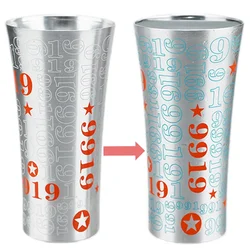 New Color Changing aluminum Beer Cup Aluminum Metal Mug Hammered Texture Water Mugs Coffee Travel Mug