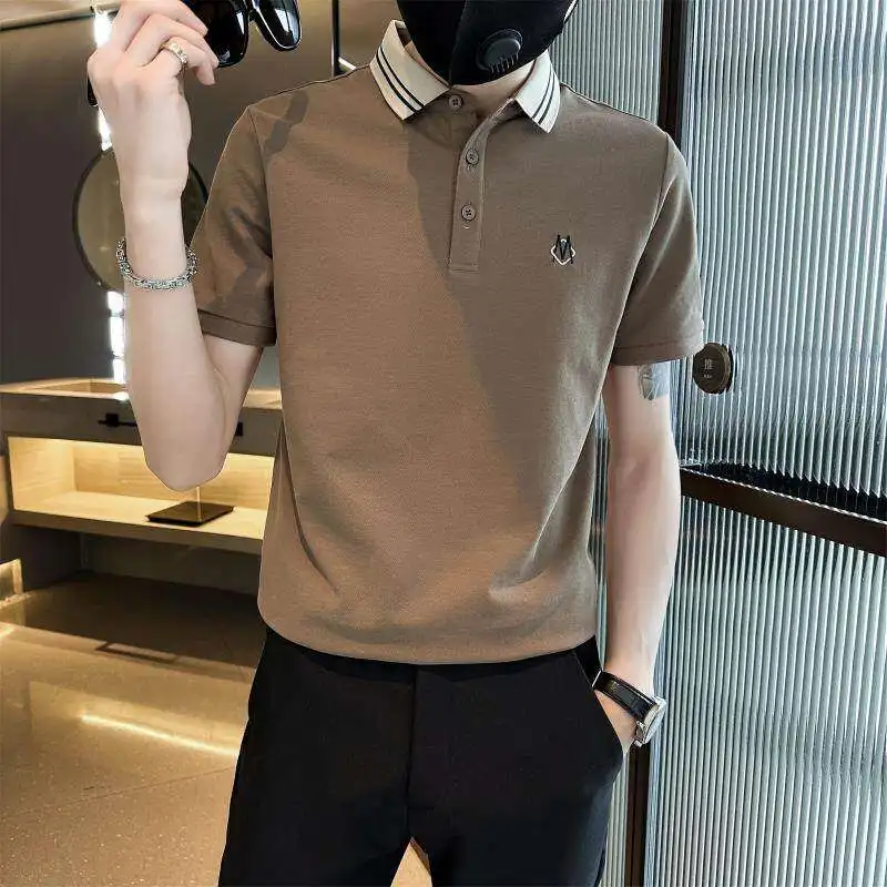 

Summer Small Size Men's ort Sve irt XS Code ort Stature 55 Social Youth Busin Turn-down Collar T-irt