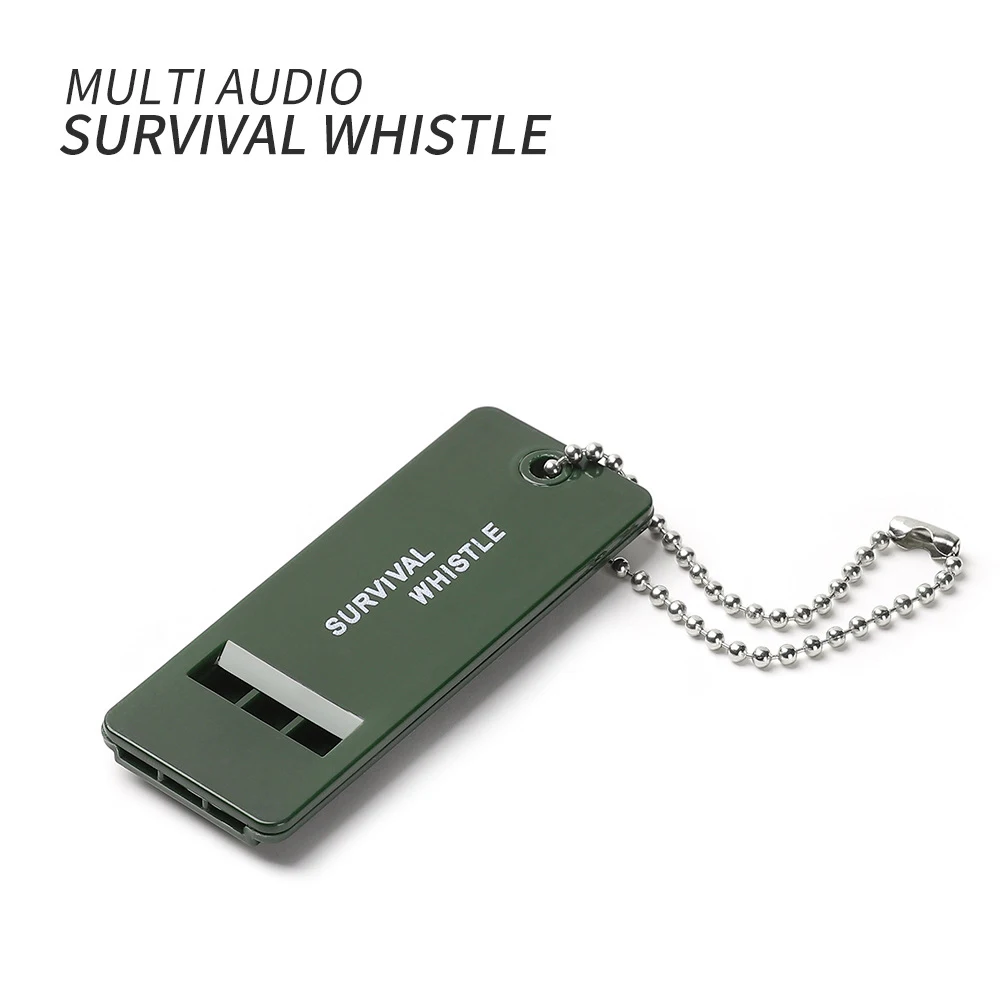 3-frequentie Fluitje Hoge Decibel Survival Whistle Sleutelhanger Rugby Scheidsrechter Camping Wandelen Noodsituatie Survival Fluit Buitentools