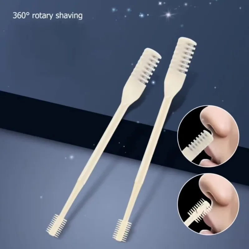 3pcs Portable Manual Nose Hair Trimmer Washable For Men And Women With Storage Box Waterproof Double Head Nose Hair Removal