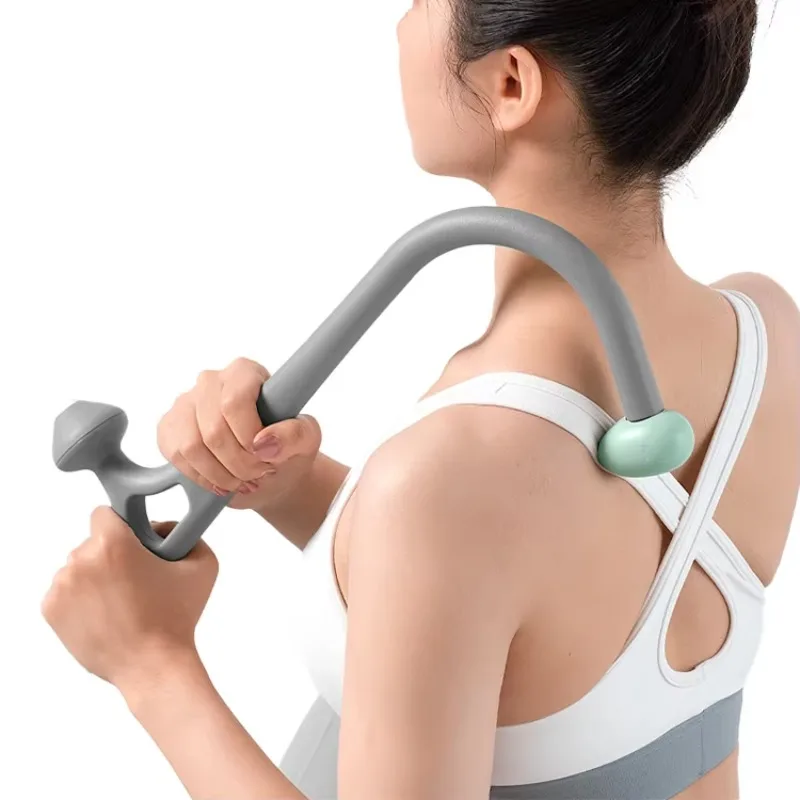 Bâton de massage portable pour auto-massage des tissus profonds, pour la remise en forme et la rééducation, exercices pour les épaules, le cou et le dos, masseur de cou portatif