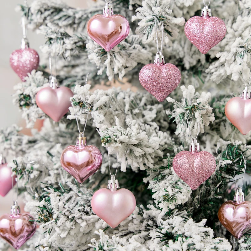 

Heart Ball Pendant Heart Pendant Valentine's Day Decorations for Christmas Tree Decorations Hanging Heart Ball Ornament