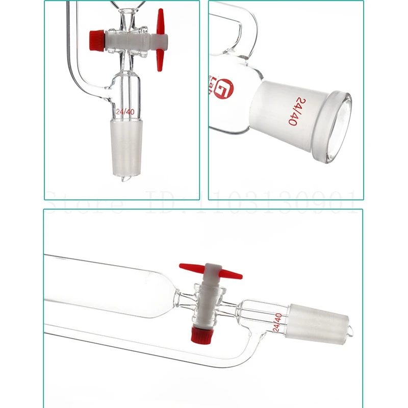 Imagem -06 - Funil de Pressão Constante Funil de Separação por Gotejamento Cilíndrico com Rolha Ptfe Lab Glass Standard Mouth 10ml1000ml