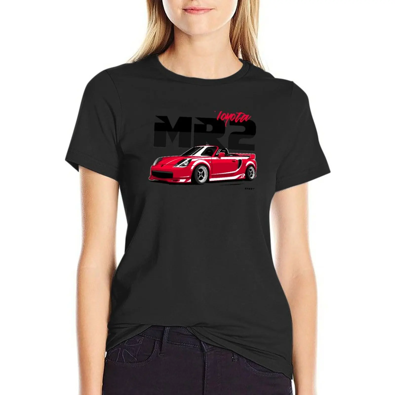 MR2 ROADSTER STANCED T-Shirt blanks plain Female clothing plus sizes Woman T-shirts