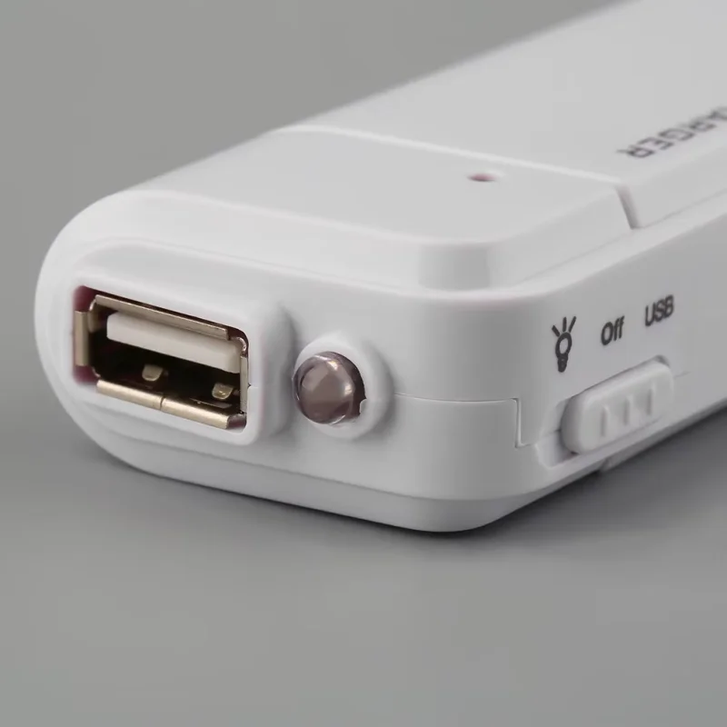 USB Portable Emergency2 AA Battery Extender Power Supply Box For Mobile Phone MP3 MP4 Black White