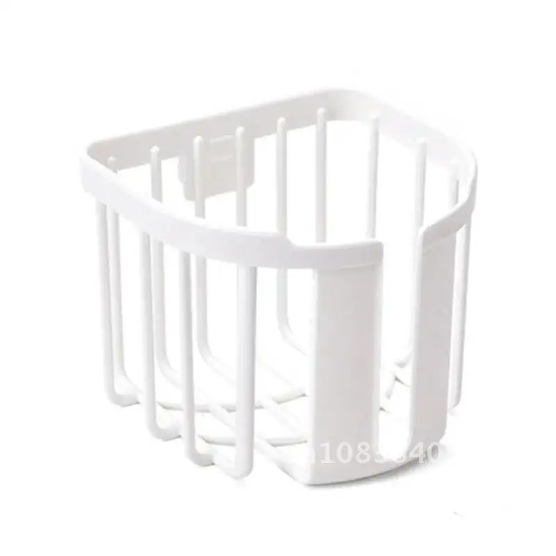 Toilet Paper Holder Tissue Rack Wall Mounted Bathroom Kitchen Roll Holder Adhesive Hanging Tissue Basket Drainage Storage Shelf