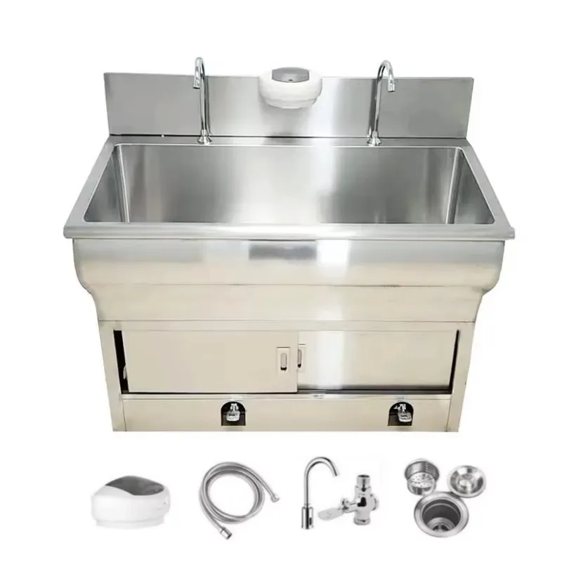 Industrial Hand Wash Medical Scrub Sink 304 Stainless Steel Sink Multiple People Custom Hospital Sink for Sale Kitchen PX