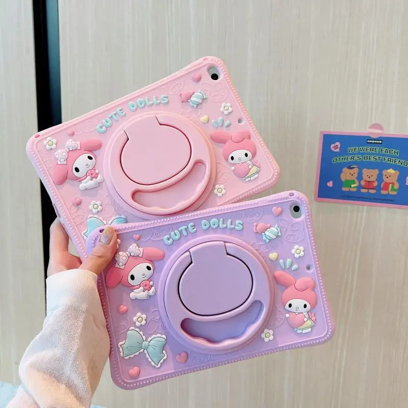 

For Xiaomi pad 6 5 Pro Redmi Pad SE 11 10.6 2022 Case Soft Cartoon Silicone Kids Rotating Stand Cover Pad5 Pro Shockproof Funda