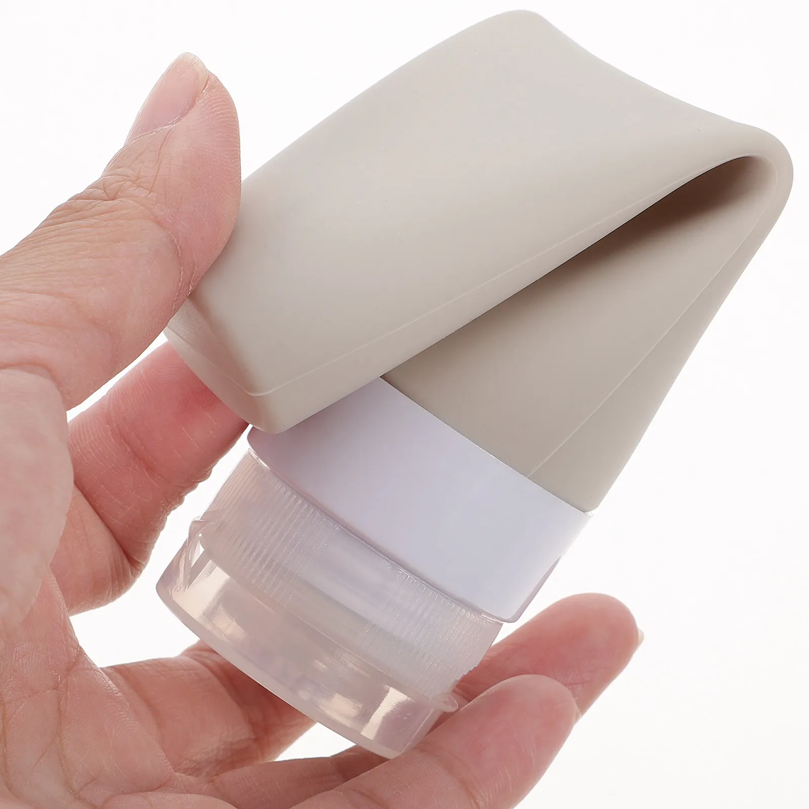 4Pcs Reusable Travel Bottles Leak Proof Silicone Squeeze Bottles for Hand Facial Cream Body Lotion Sunscreen