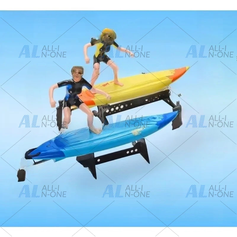 Simulated Surfboard with Surfer RC Model Remote-Controlled Surfboard with Mini Figure Includes Servo Accessories