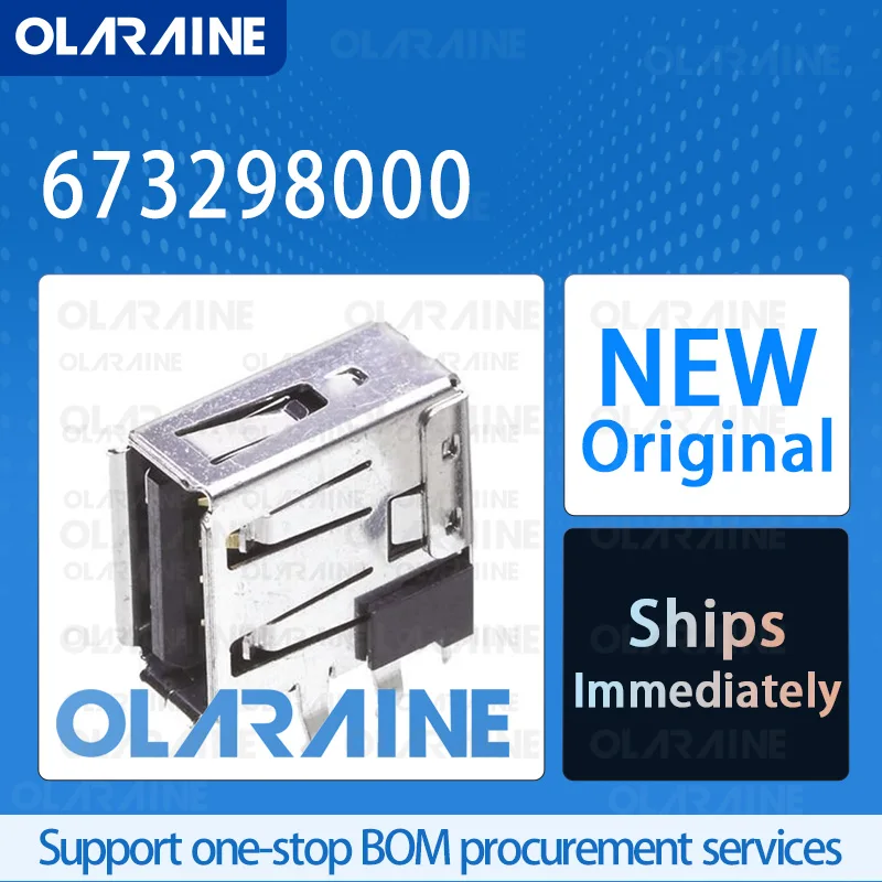 

20/50/100Pcs 673298000 100% brand new original IC chip USB connector 4 Contact Current 1 A Voltage 30 V