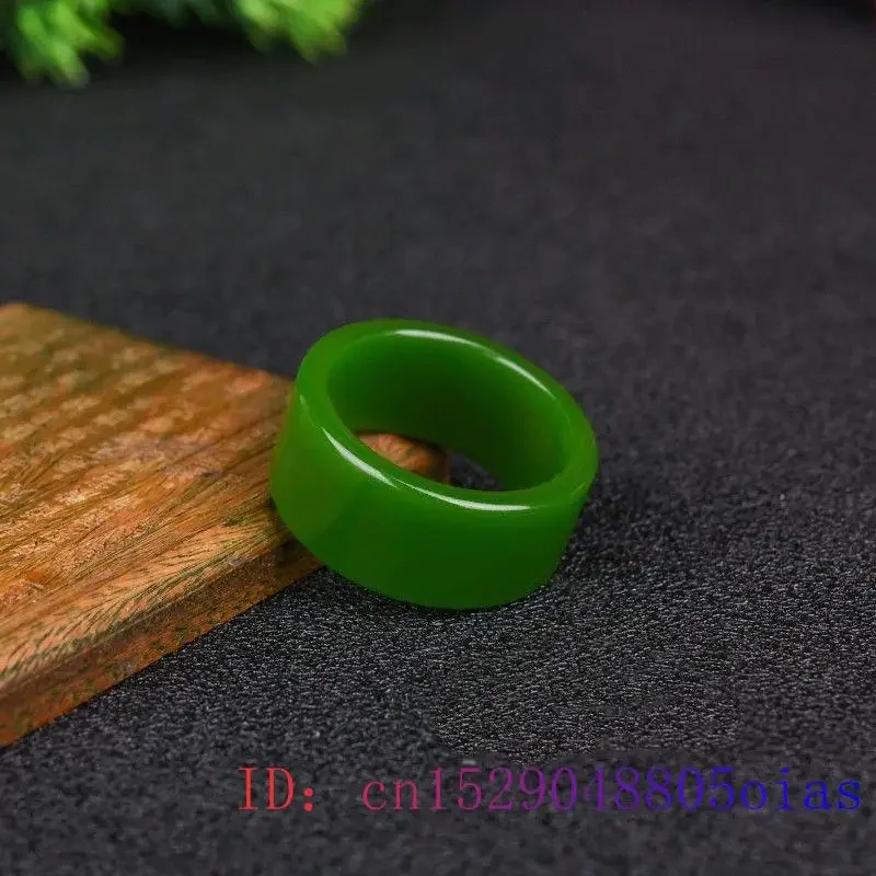 Jade Rings for Women Fashion Real Accessories Chinese Amulet Ring Green Natural Charm Jewelry Amulets Gemstone Gifts Talismans view 3
