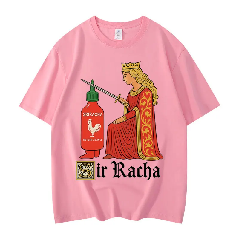 Sir Racha Funny Meme T-shirt Men Women Clothing Y2k Fashion Short Sleeve T-shirts Summer High Quality Cotton Oversized T Shirt